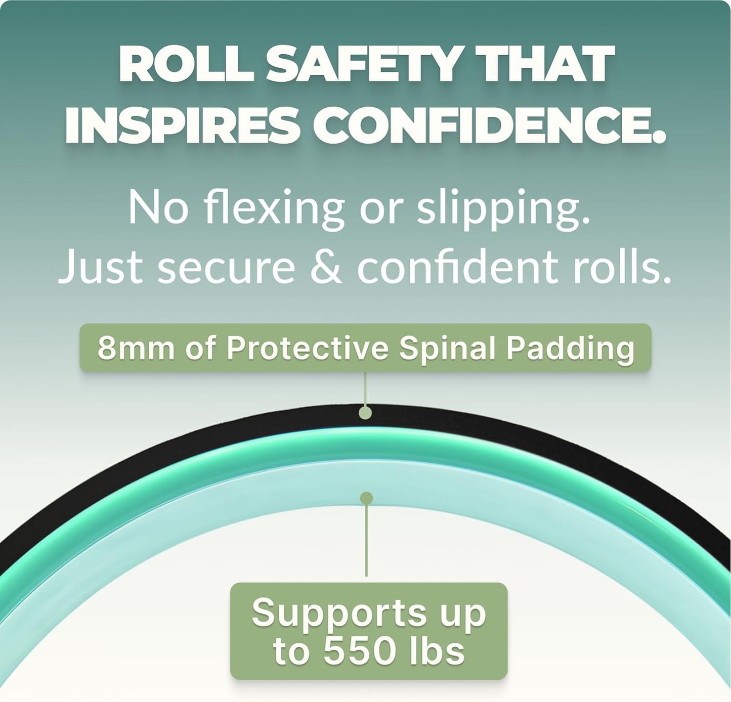 Back Roller & Yoga Wheel - Relieve Lower & Upper Back Pain & Stiffness - Therapeutically Stretch, Mobilize & Decompress Your Spine - Increase Mobility, Flexibility & Alignment