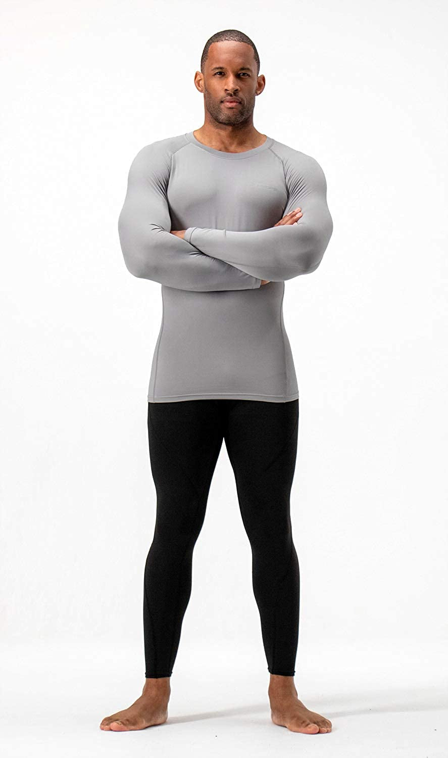 2 Pack Men'S Thermal Long Sleeve Compression Shirts