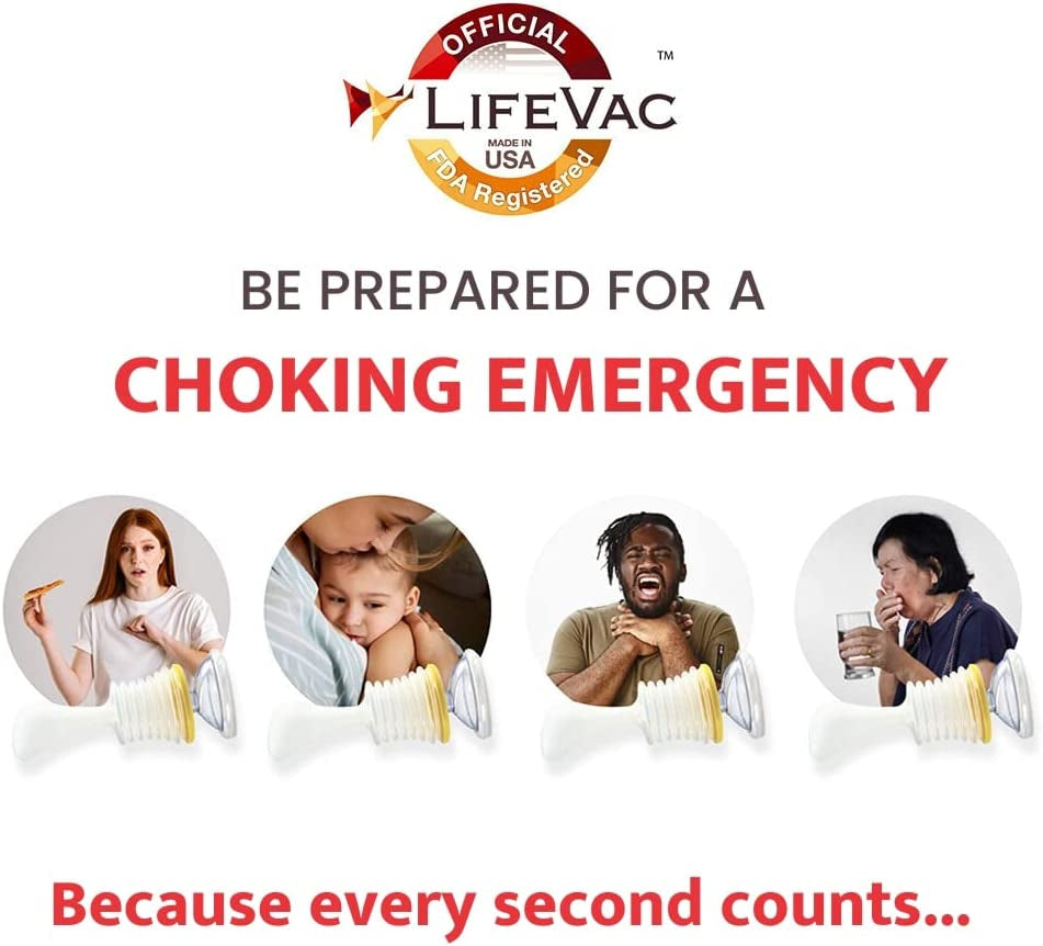 LifeVac Choking Rescue Device for Kids and Adults | Portable Airway Assist & First Aid Choking Device | Home Kit