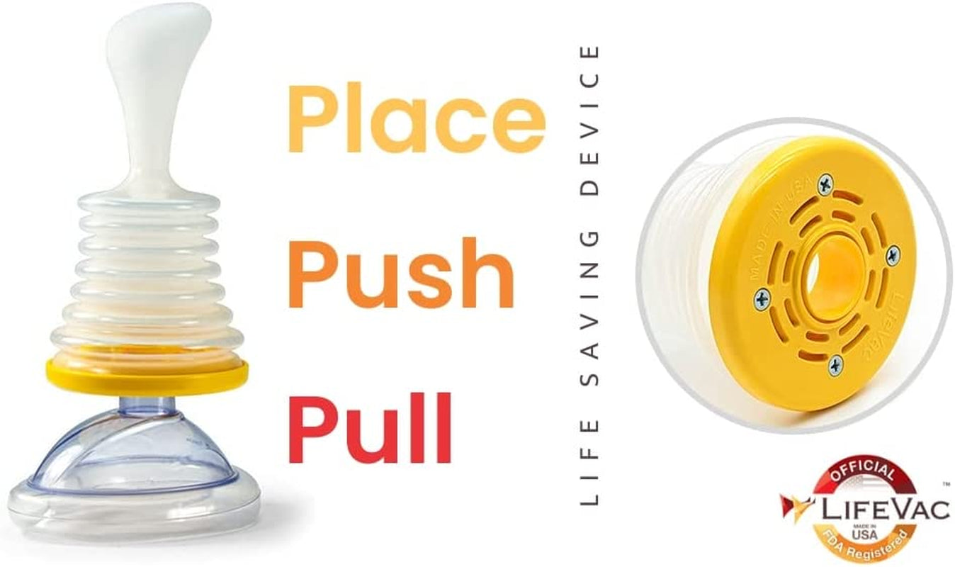 LifeVac Choking Rescue Device for Kids and Adults | Portable Airway Assist & First Aid Choking Device | Home Kit
