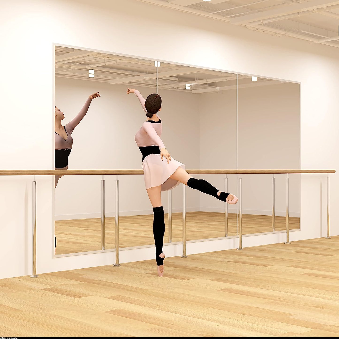 Murrey Mirrors for Home Gym 48"X32" for Workout, Large Wall-Mounted Mirrors for Fitness Exercise Dance, 1 Pc