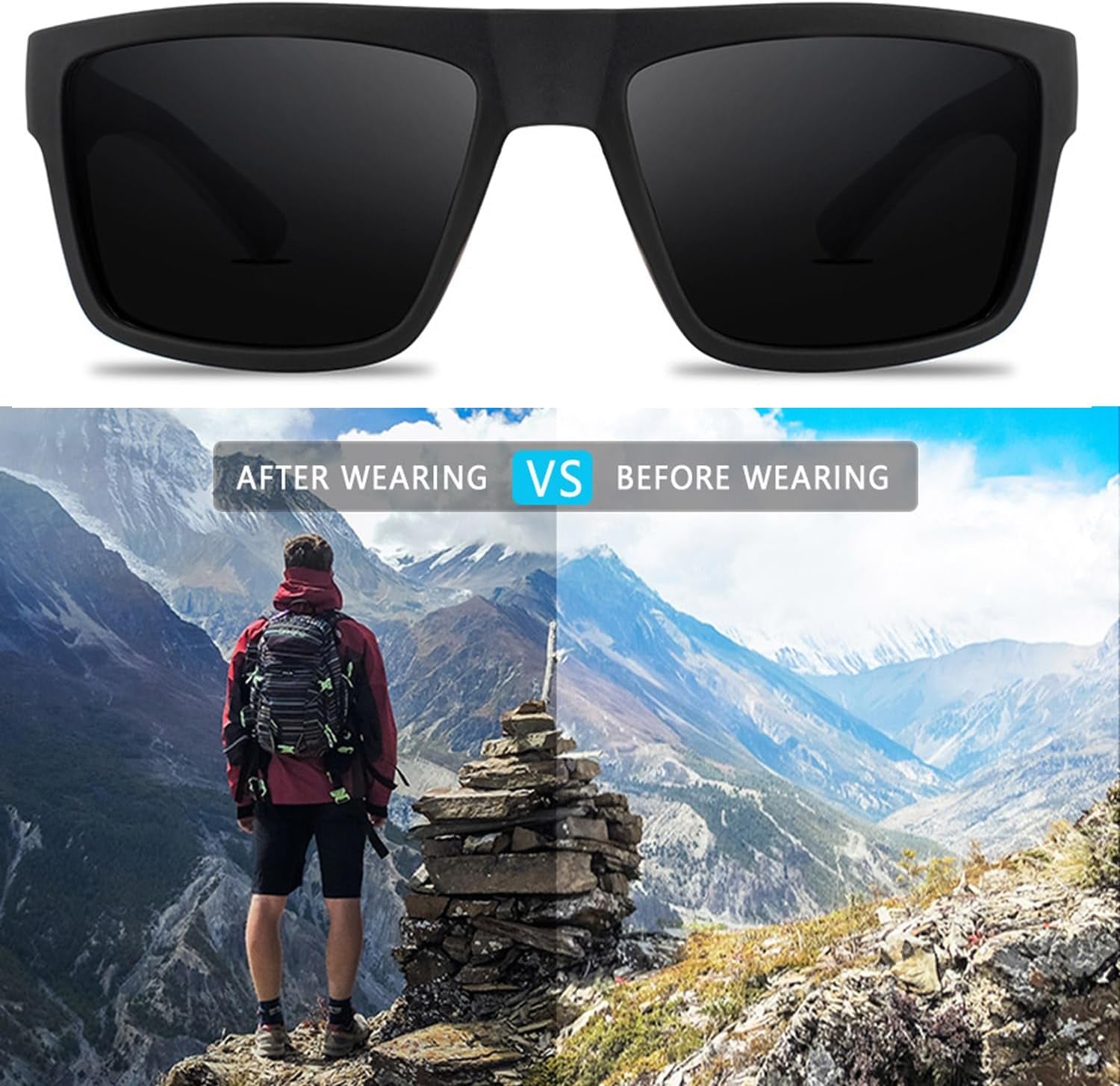 Men Polarized Sunglasses for Women Sports Cycling Driving Fishing UV Protection Glasses
