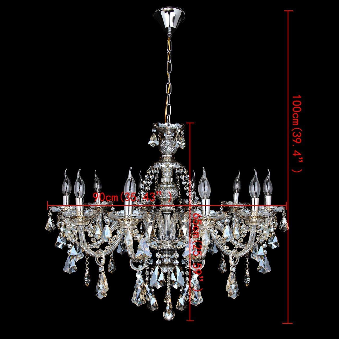 Modern Cognac Color Crystal Chandelier Lighting Ceiling Light Fixture Pendant Chandelier for Living Room, Hotels, Hall Way, Bars, Restaurants E12 Bulbs Height (10)