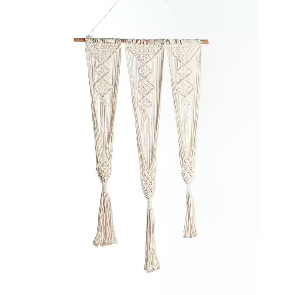 Woven Cotton Triple Pot and Wall Hanger