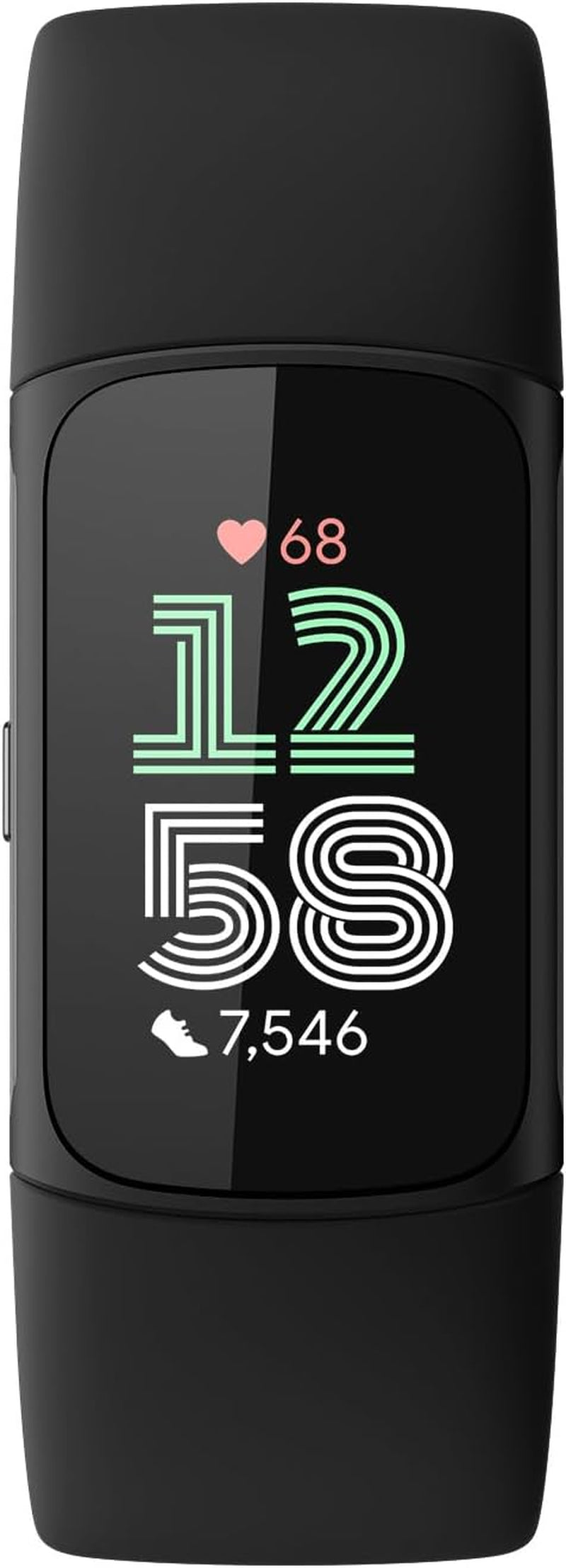 Charge 6 Fitness Tracker with Google Apps, Heart Rate on Exercise Equipment, 6-Months Premium Membership Included, GPS, Health Tools and More, Obsidian/Black, One Size (S & L Bands Included)