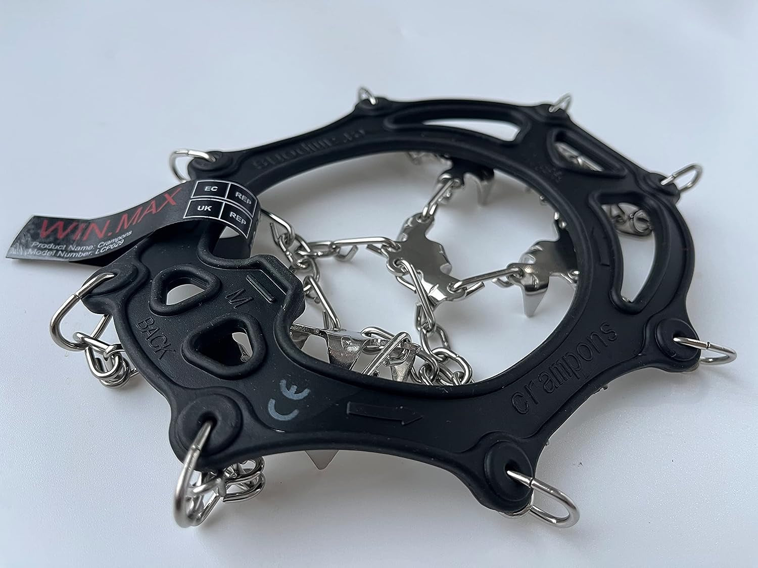 Crampons for Shoes, Traction Cleats Ice Snow Grips with 19 Stainless Steel Spikes, Shoe Talons anti - Slip Boots Spikes for Walking, Jogging, Climbing and Hiking