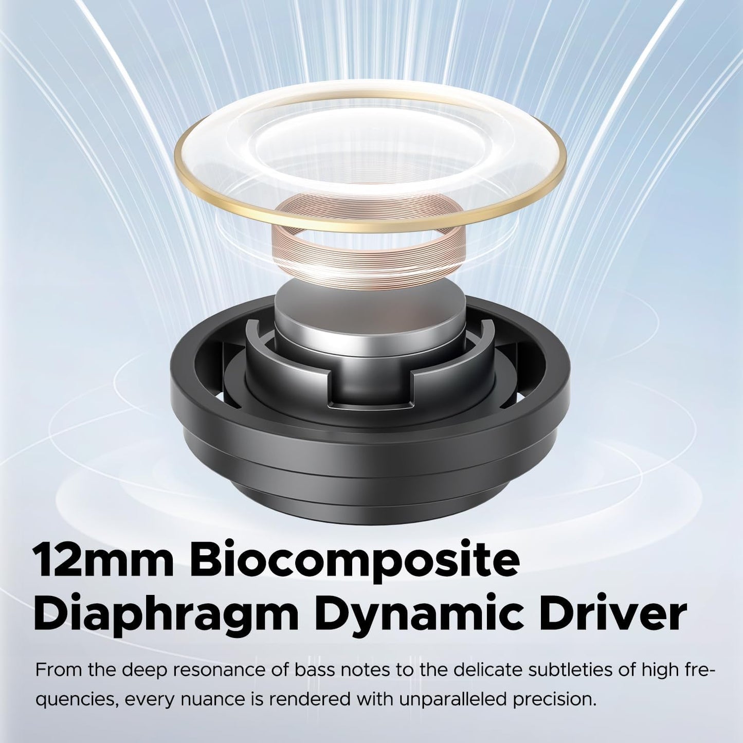 Clear Wireless Earbuds Inexpensive Earbuds, Bluetooth 5.3 Ear Buds 12Mm Drivers 2 Mic with ENC, Clear Calls with Deep Bass, Game Mode, 40H Playtime, IPX4, APP Customize EQ