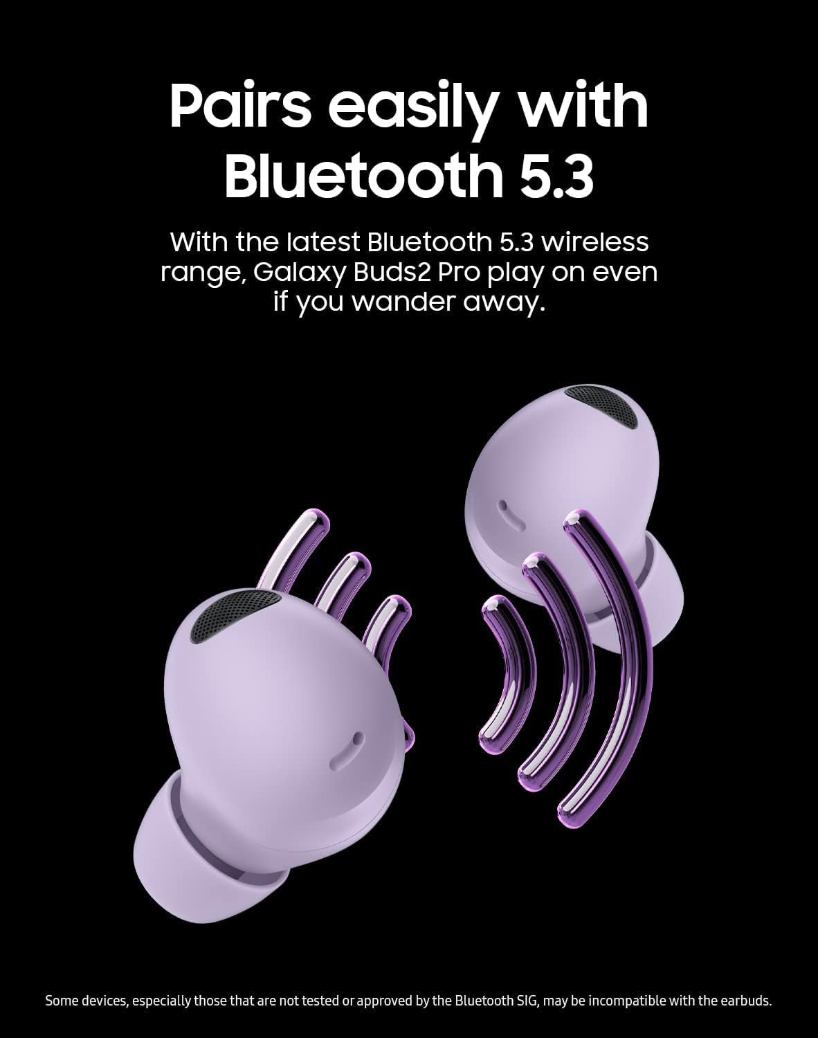 Samsung Galaxy Buds 2 Pro True Wireless Bluetooth Earbuds, Noise Cancelling, Hi-Fi Sound, 360 Audio, Comfort in Ear Fit, HD Voice, Conversation Mode, IPX7 Water Resistant, US Version, White