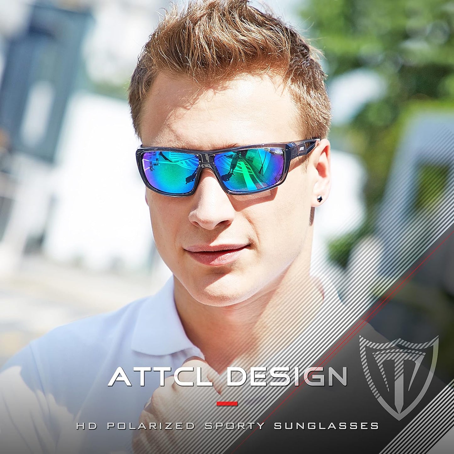 Sports Polarized Sunglasses for Men Cycling Driving Fishing 100% UV Protection