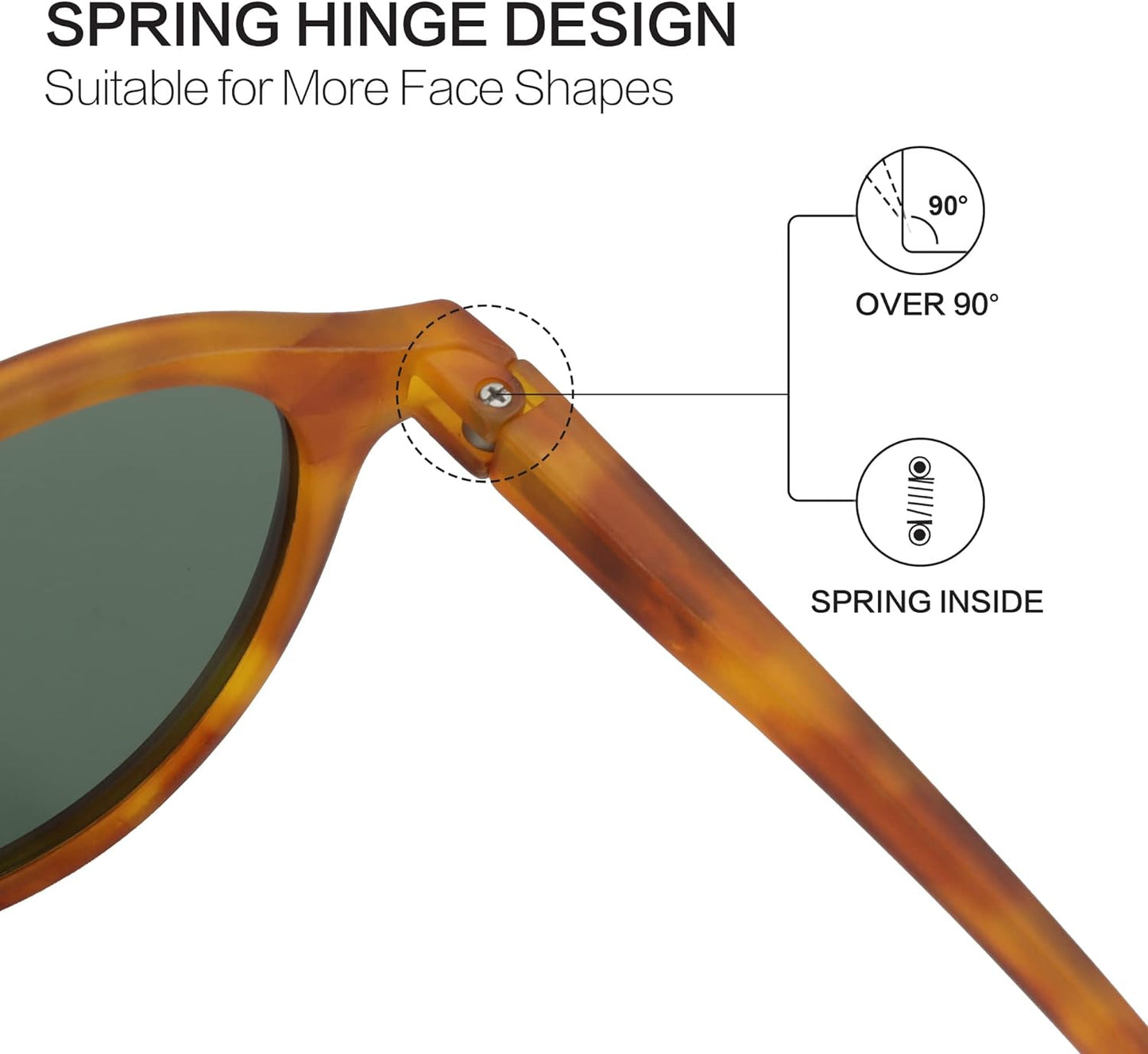 Polarized round Sunglasses, Stylish Sunglasses for Men and Women Retro Classic, Multi-Style Selection