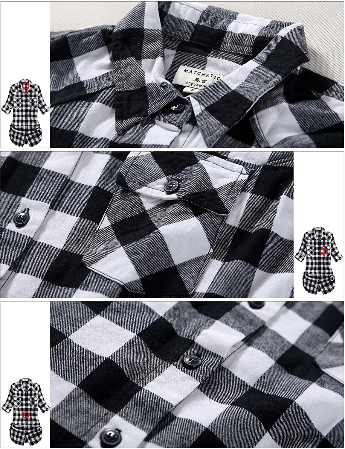 Women'S Long Sleeve Flannel Plaid Shirt