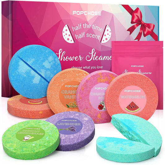 Shower Steamers Aromatherapy - Bath Bomb Shower Tablets 8 Pack, Self Care & SPA Relaxation - Stocking Stuffers Christmas Gifts for Women and Mom Who Has Everything, Birthday Valentines Gift