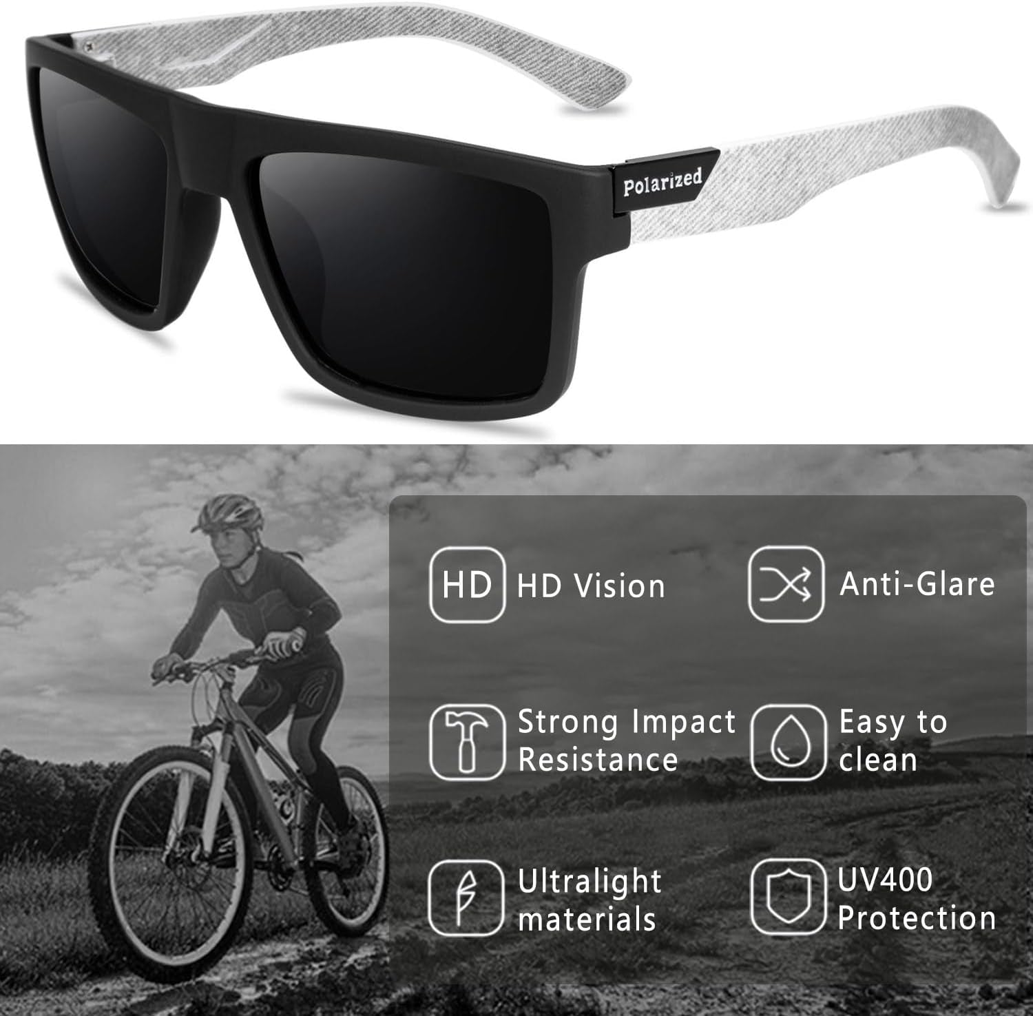 Men Polarized Sunglasses for Women Sports Cycling Driving Fishing UV Protection Glasses