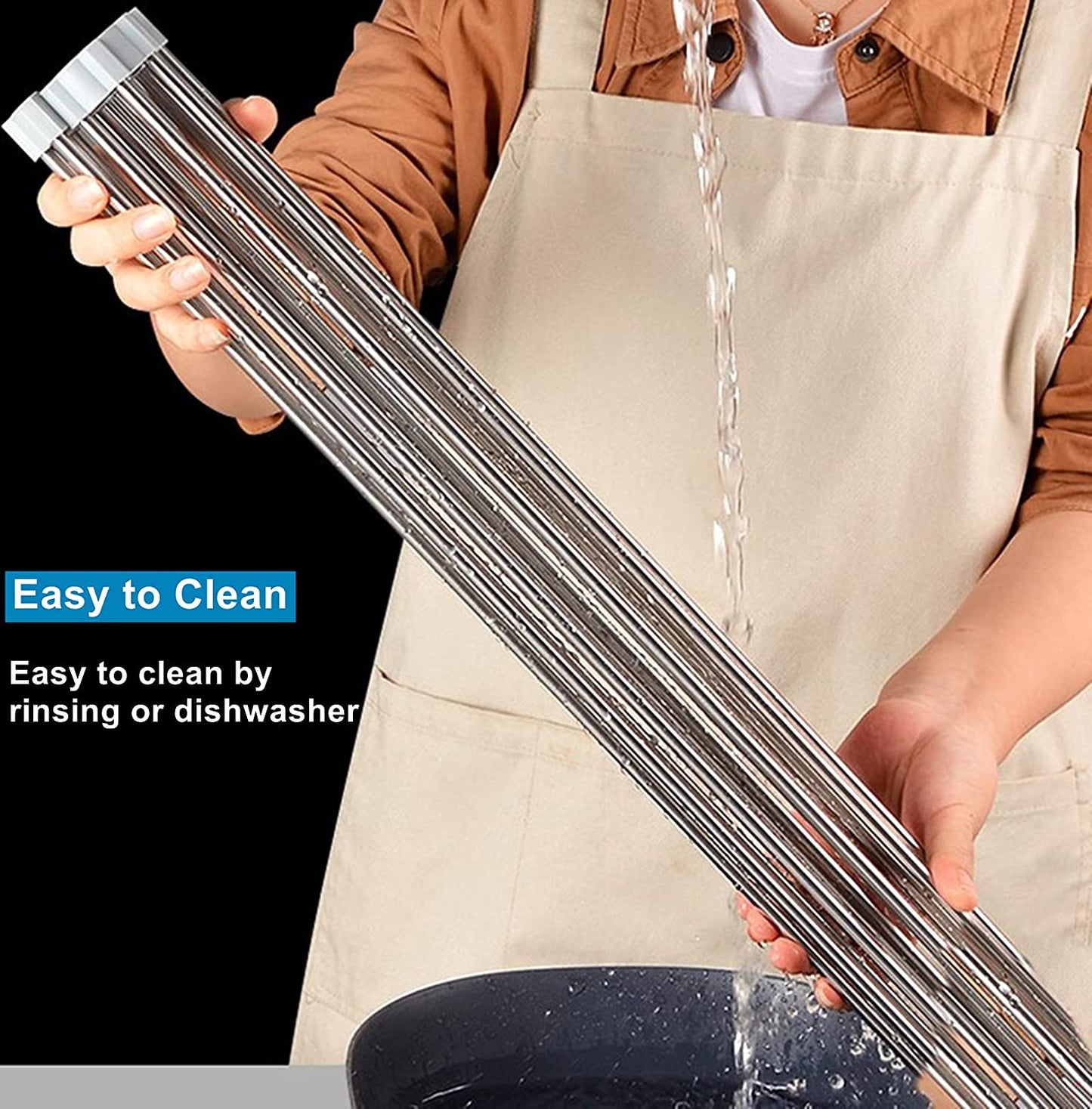 Roll up Dish Drying Rack over the Sink for Kitchen Sink 17.5X15.7 Inch Drying Rack Folding Dish Drainer Mat Rolling Dish Rack Sink Rack Stainless Steel Kitchen Dry Rack