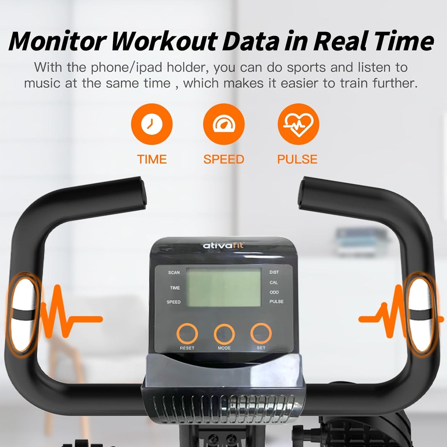 Folding Exercise Bike, Magnetic Foldable Stationary Bike, Indoor Cycling Exercise Bike for Home Workout