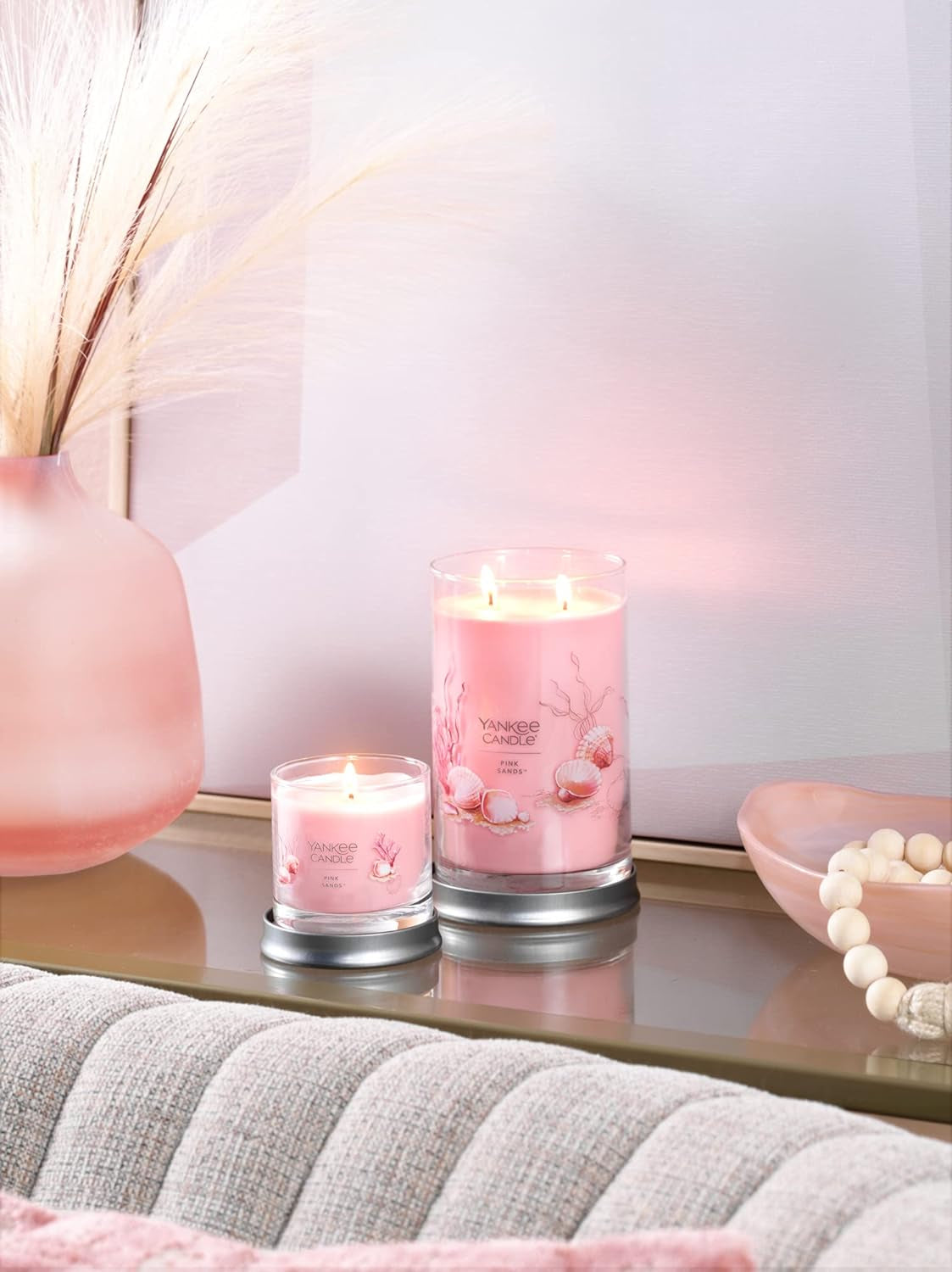 Chesapeake Bay Pink Sands Scented, Signature 4.3Oz Small Tumbler Single Wick Candle, over 20 Hours of Burn Time