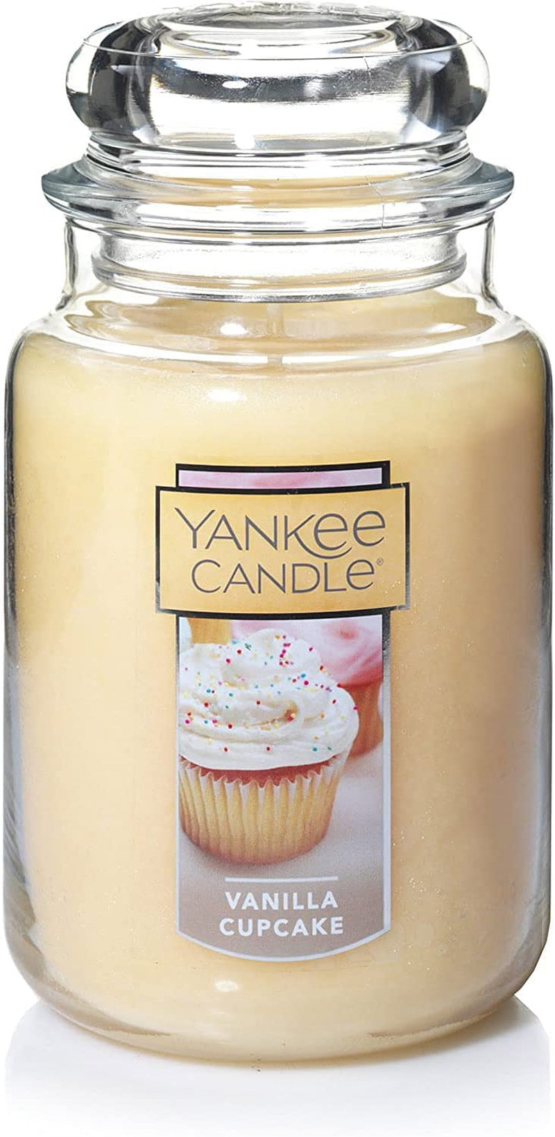 Yankee Vanilla Cupcake Scented, Classic 22Oz Large Jar Single Wick Candle, over 110 Hours of Burn Time