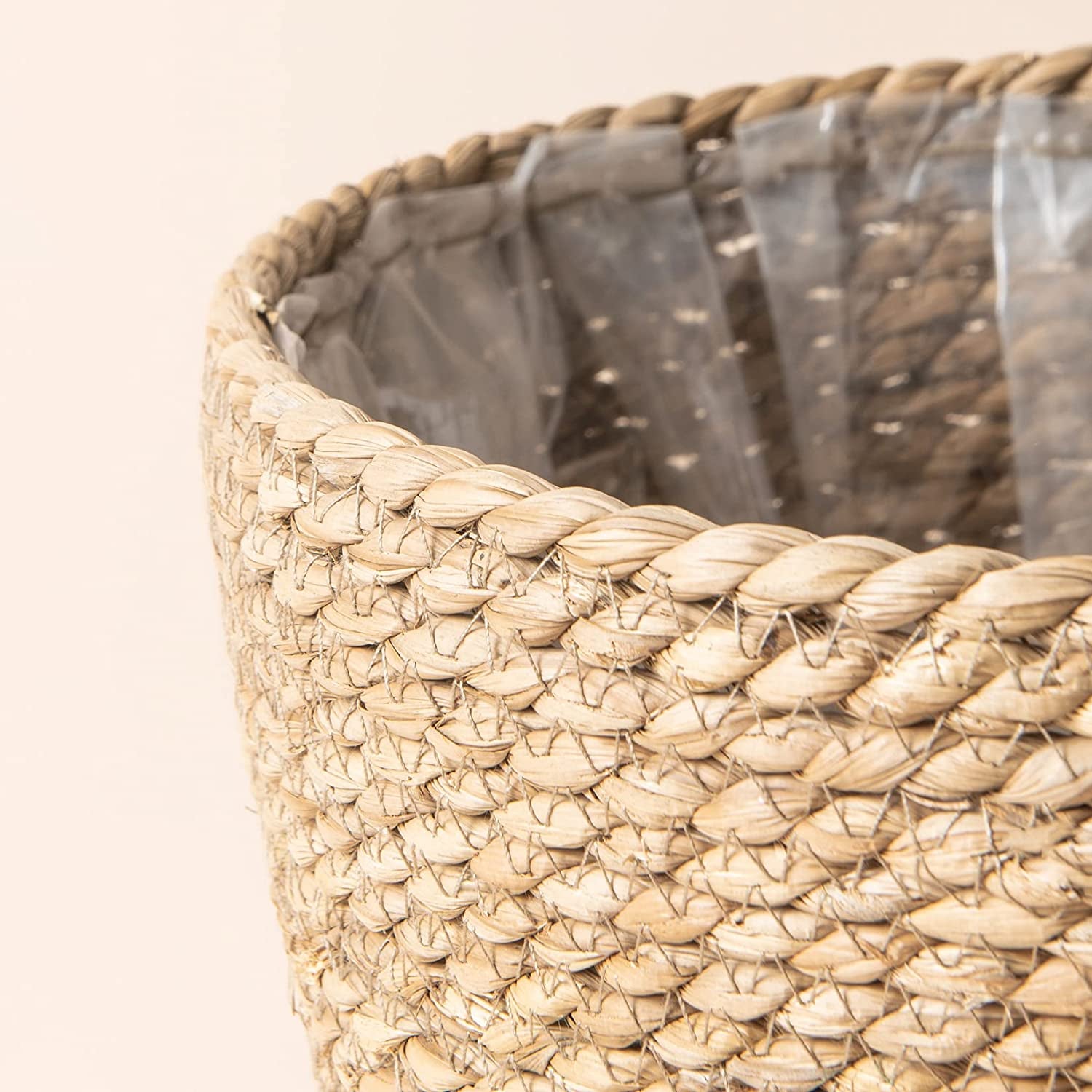 La Jolíe Muse Seagrass Planter Basket Indoor, Flower Pots Cover, Plant Containers, Natural(3-Pack)