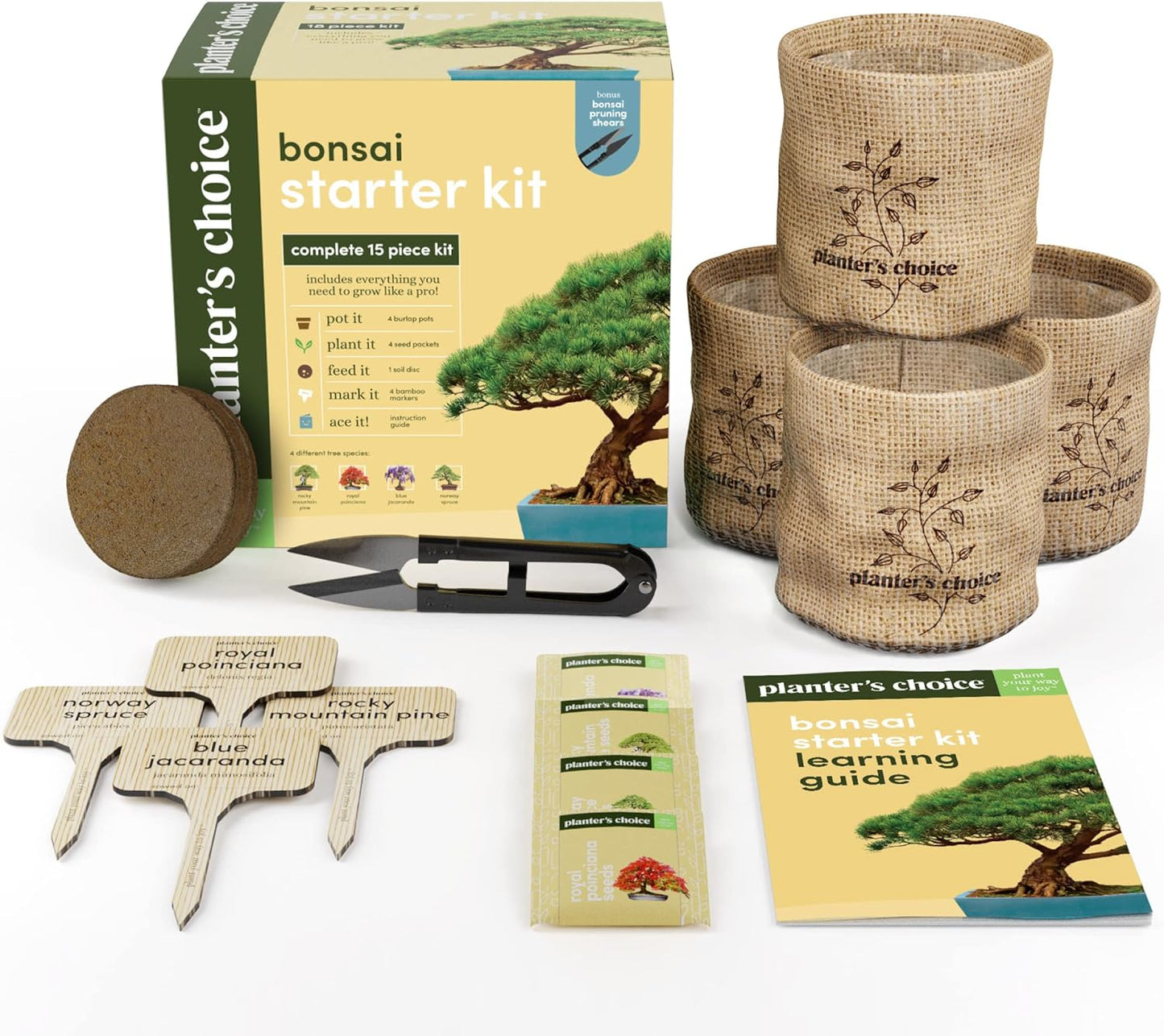 Bonsai Starter Kit - Gardening Gift for Women & Men - Bonsai Tree Growing Garden Crafts Hobby Kits for Adults, Unique DIY Hobbies for Plant Lovers - Unusual Christmas Gifts Ideas, or Gardener Mother
