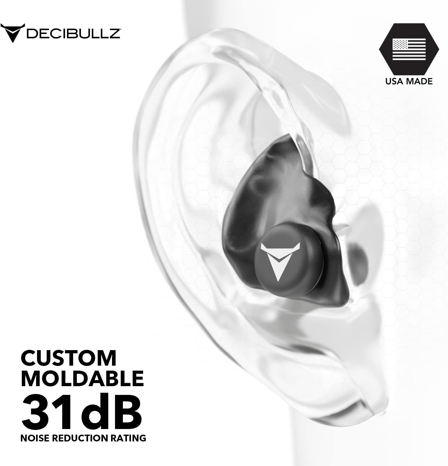 - Custom Molded Earplugs, 31Db Highest NRR, Comfortable Hearing Protection for Shooting, Travel, Swimming, Work and Concerts (Black)