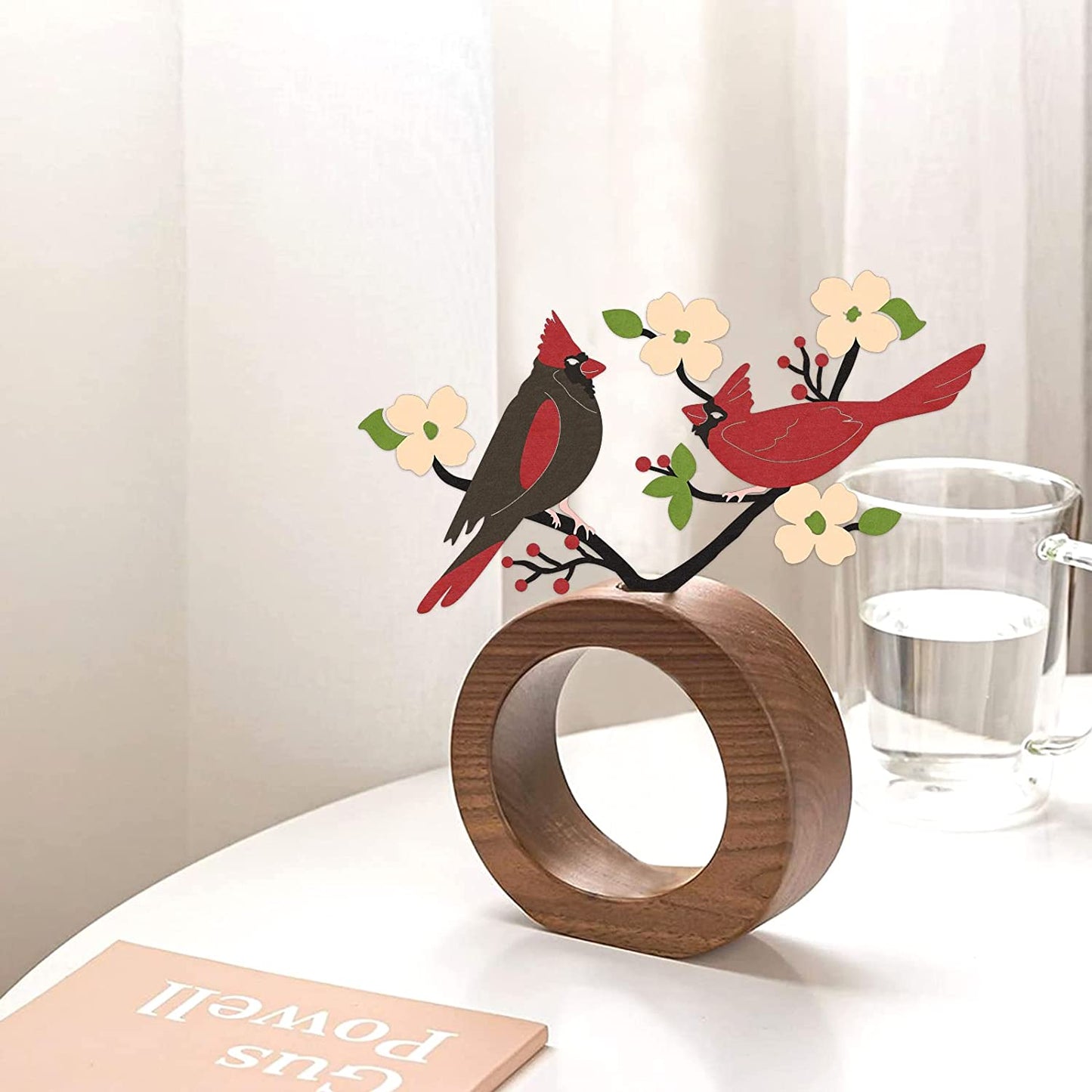 Cardinal Decor Christmas Red Cardinals Yard Sign Stake Metal Bird Decorative Garden Stakes, Lawn Outdoor Decorations for Front Backyard, Spring Birthday Remembrance Gift for Mom Women Friends Family