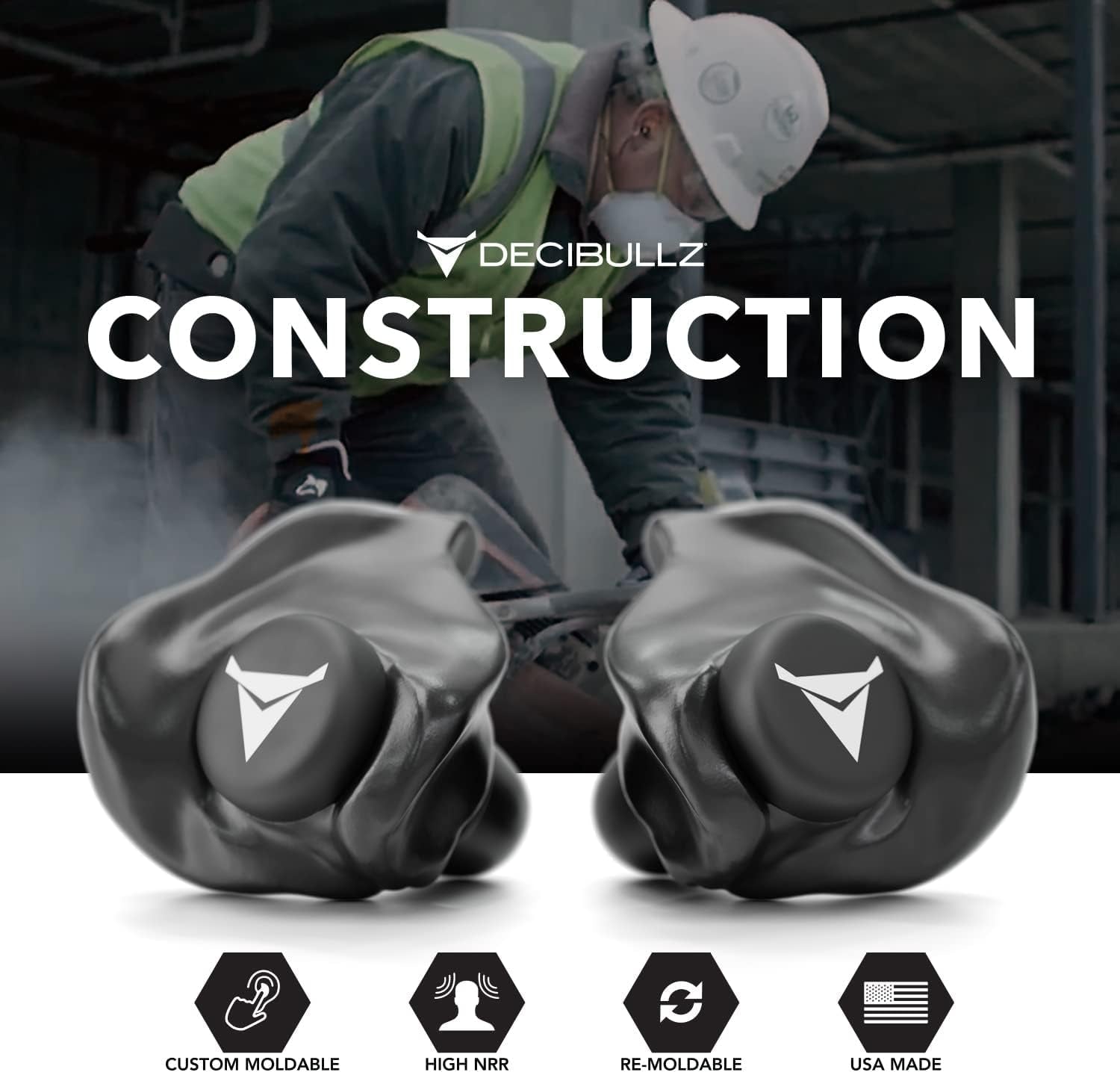 - Custom Molded Earplugs, 31Db Highest NRR, Comfortable Hearing Protection for Shooting, Travel, Swimming, Work and Concerts (Black)