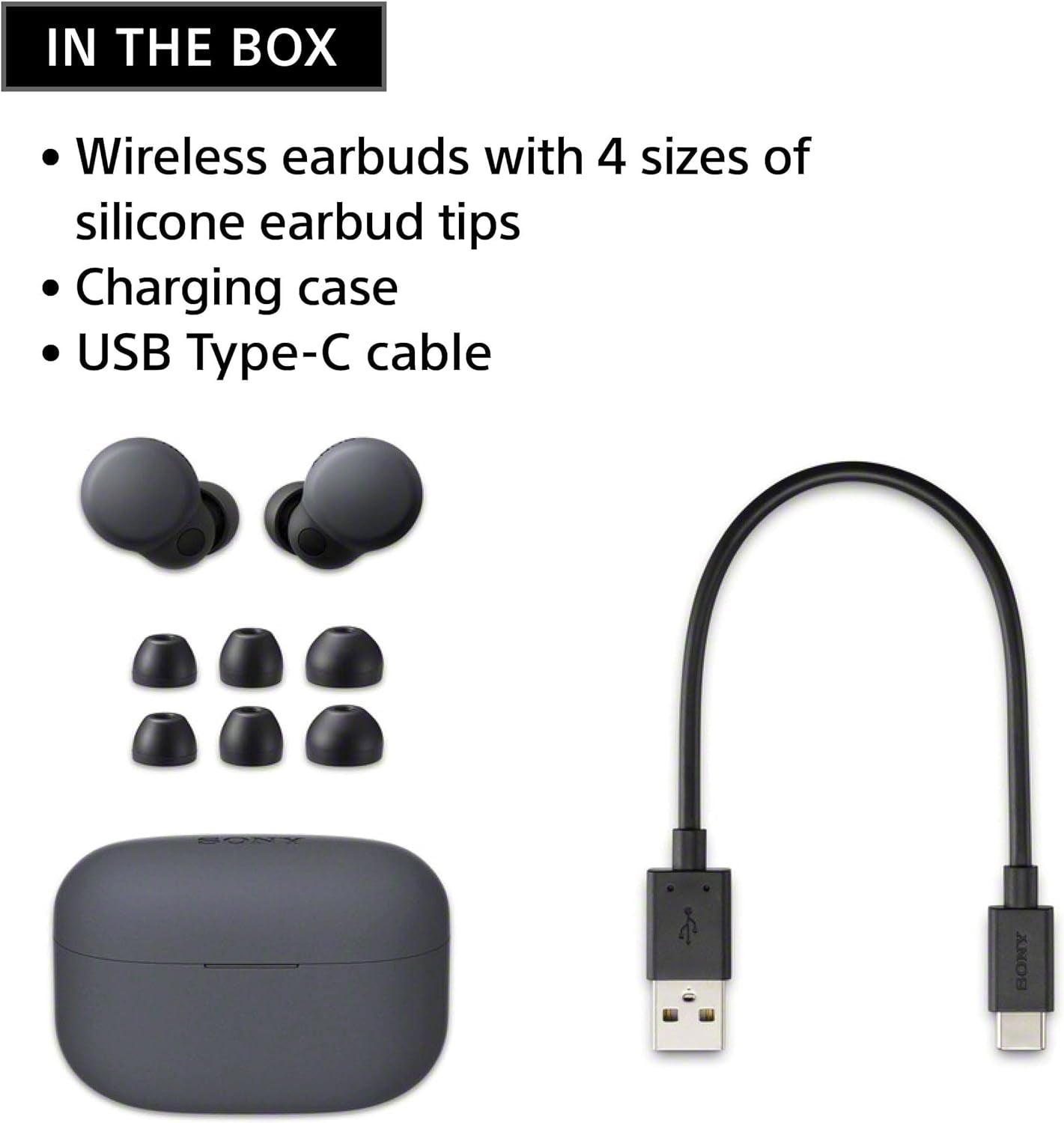 Sony Linkbuds S Truly Wireless Noise Canceling Earbud Headphones with Alexa Built-In, Bluetooth Ear Buds Compatible with Iphone and Android, Black