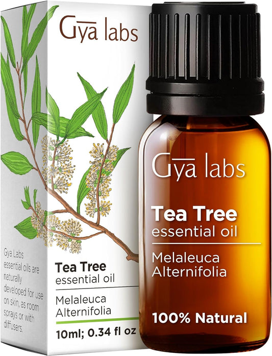Australian Tea Tree Oil for Skin, Hair, Face & Toenails - 100% Natural Melaleuca Essential Oil for Piercings, Scalp & Hair (0.34 Fl Oz)