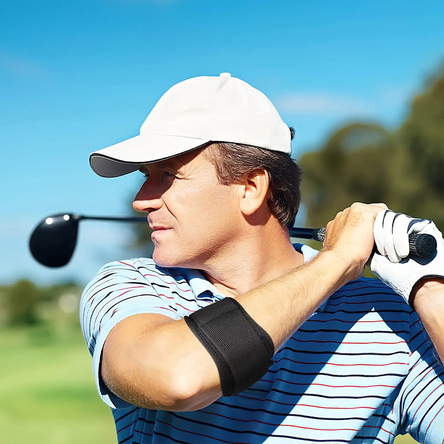 Tennis Elbow Braces for Tendonitis and Tennis Elbow,Golfers Elbow Forearm Brace Straps and Compression Pad for Men and Women,Neoprene Wraps Tennis Elbow Support Band Relief