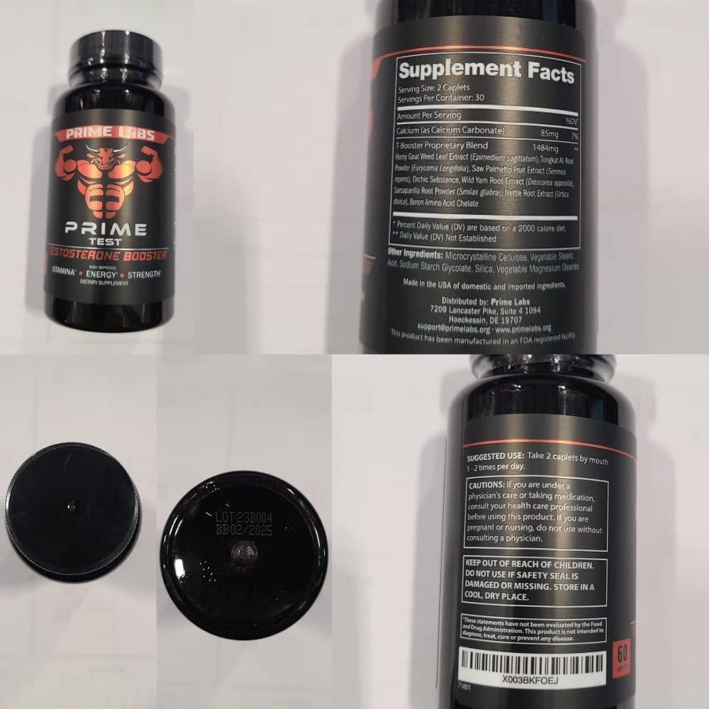 - Men'S Testosterone Booster - Stamina, Endurance, & Strength Booster - 60 Caplets