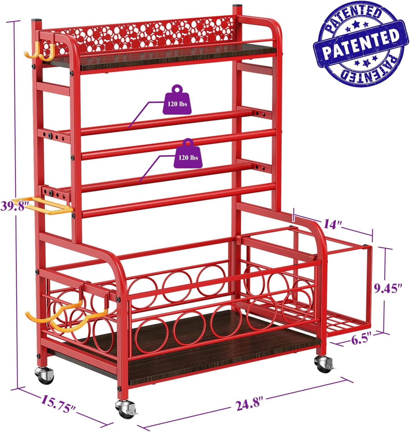Weight Rack for Dumbbells, Dumbbell Rack Weight Stand,  Home Gym Storage Rack for Yoga Mat Kettlebells and Strength Training Equipment, Weight Storage Holder Rack for Dumbbells with Wheels