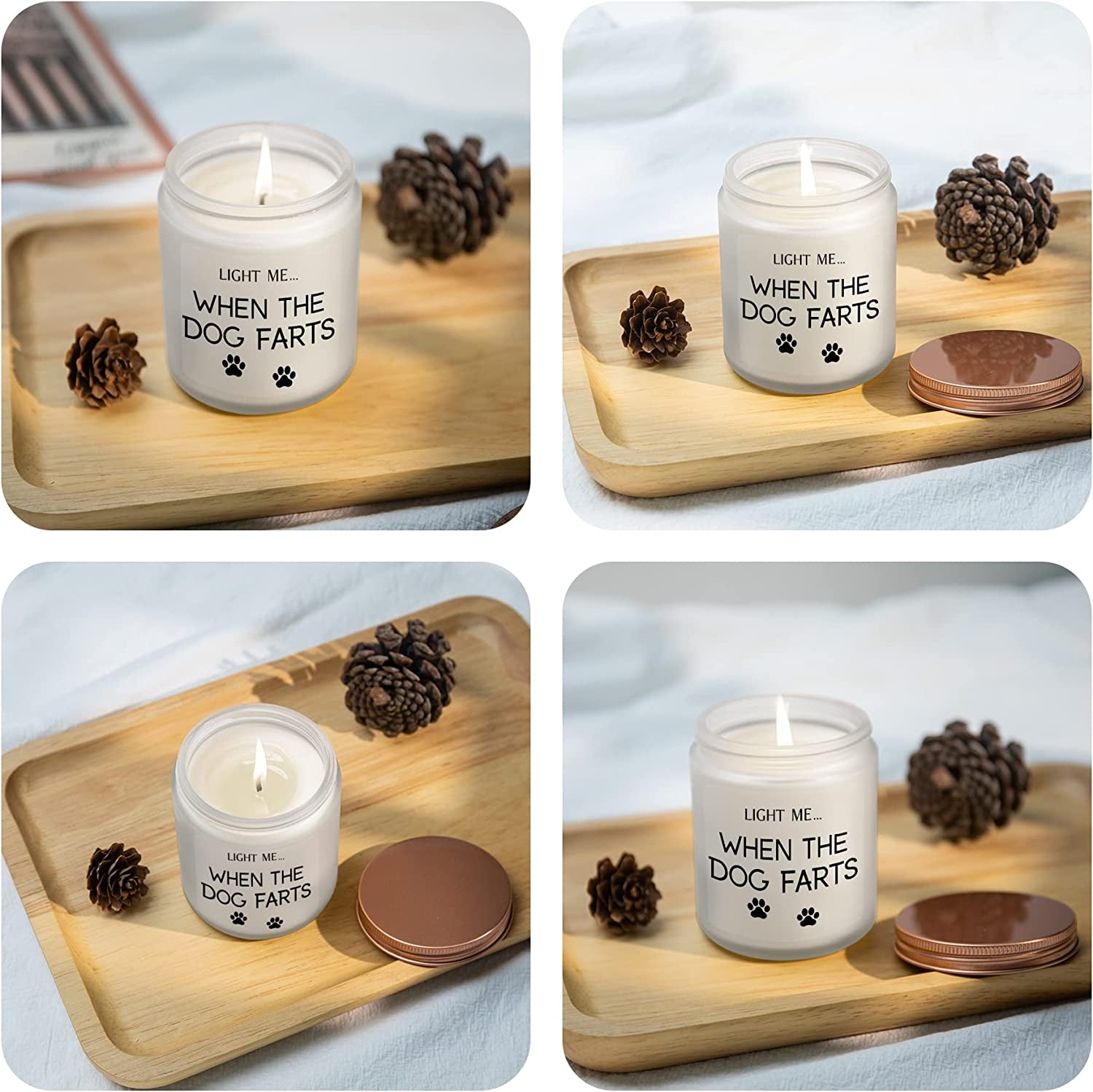 Dog Mom Gifts for Women, Funny Birthday Christmas&Thanksgiving Day Warm Gift for Pet Lovers Best Friends Girlfriend Sisters Female Coworker Relaxing Presents Lavender Candle