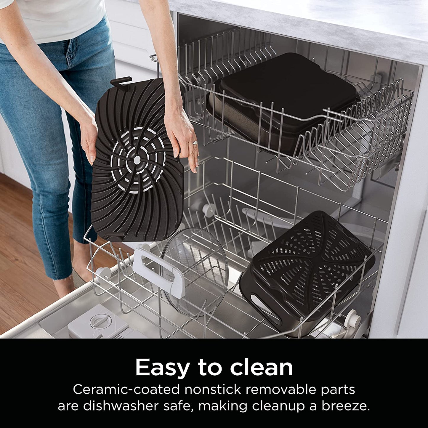 DG551 Foodi Smart XL 6-In-1 Indoor Grill with Air Fry, Roast, Bake, Broil, & Dehydrate, Foodi Smart Thermometer, 2Nd Generation, Black/Silver