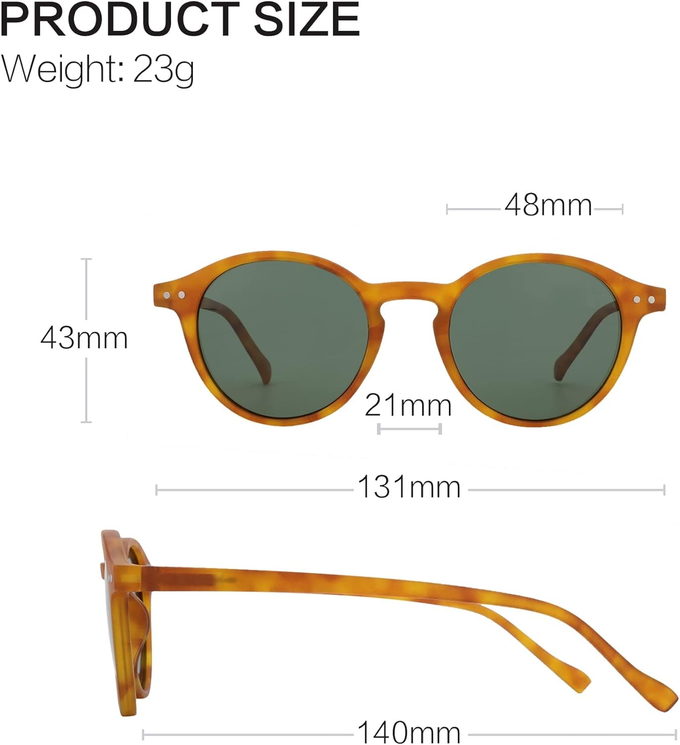 Polarized round Sunglasses, Stylish Sunglasses for Men and Women Retro Classic, Multi-Style Selection