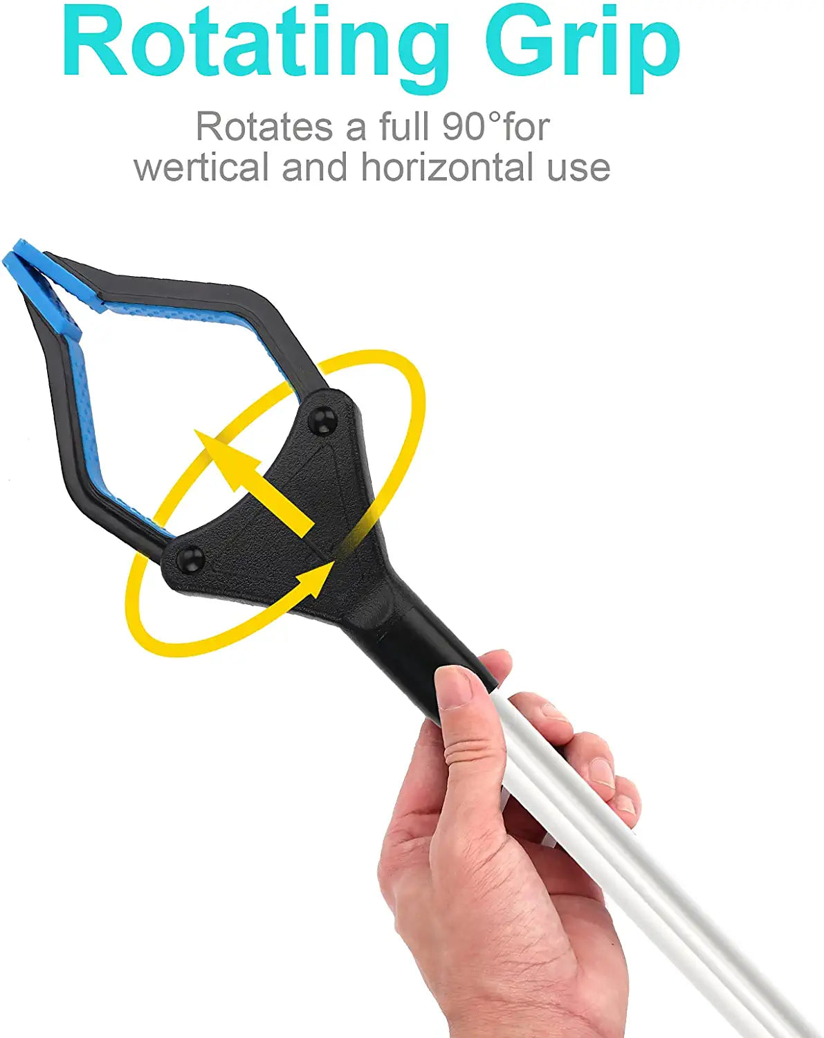 Reacher Grabber Tool, 32" Grabbers for Elderly, Lightweight Extra Long Handy Trash Claw Grabber, Reaching Assist Tool for Trash Pick Up, Nabber, Litter Picker, Arm Extension (Blue)